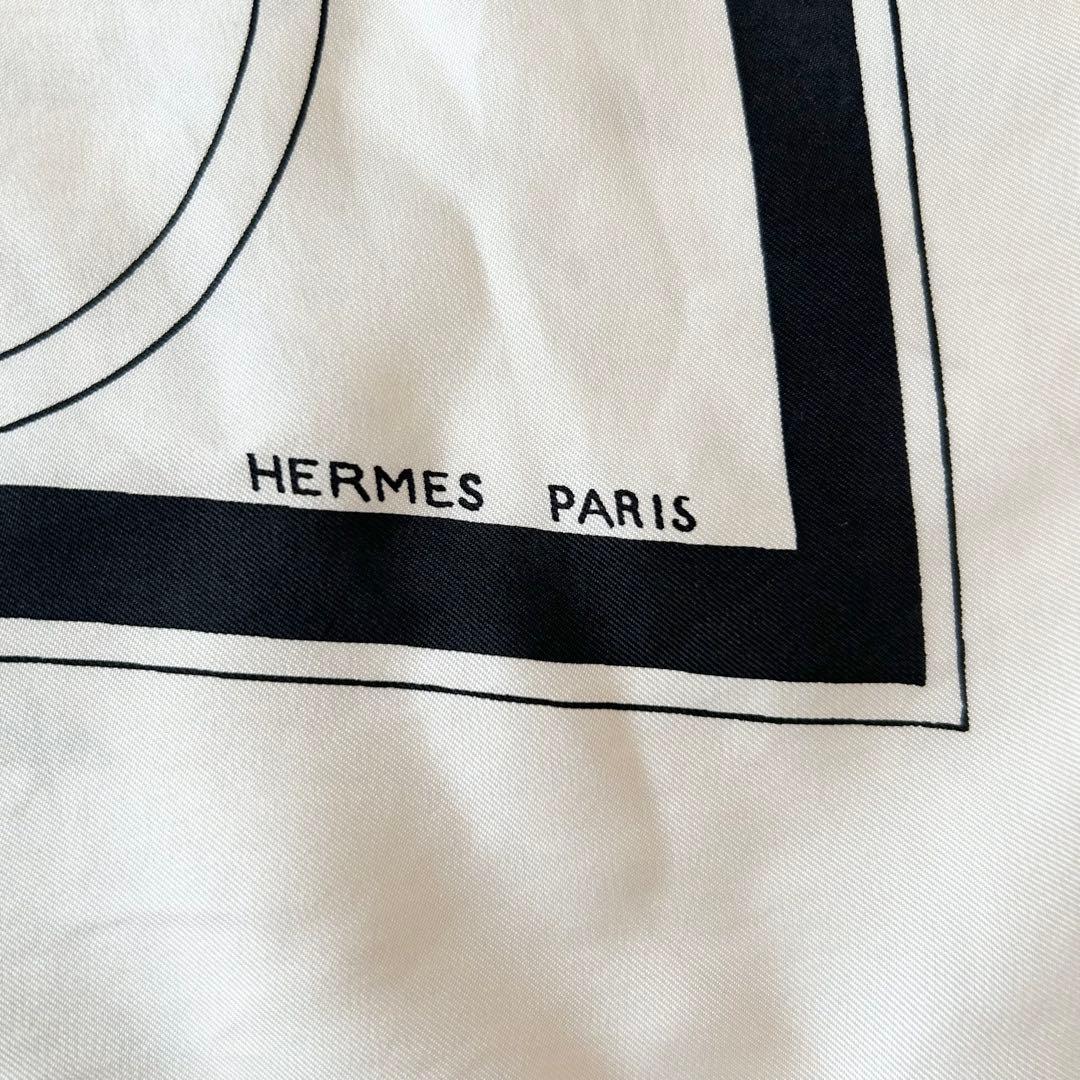 エルメス シルクスカーフ カレ90 エクスリブリス　馬車デザイン