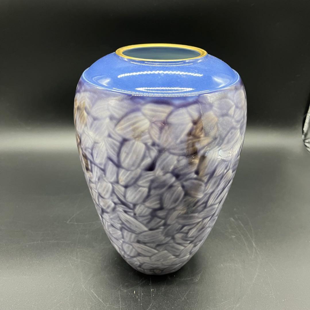 小川武雄作　花瓶　金彩
