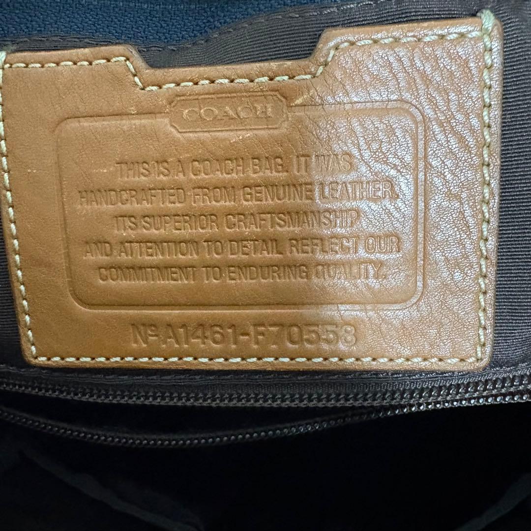 【良品】COACH コーチ ブラウン レザートートバッグ F70558