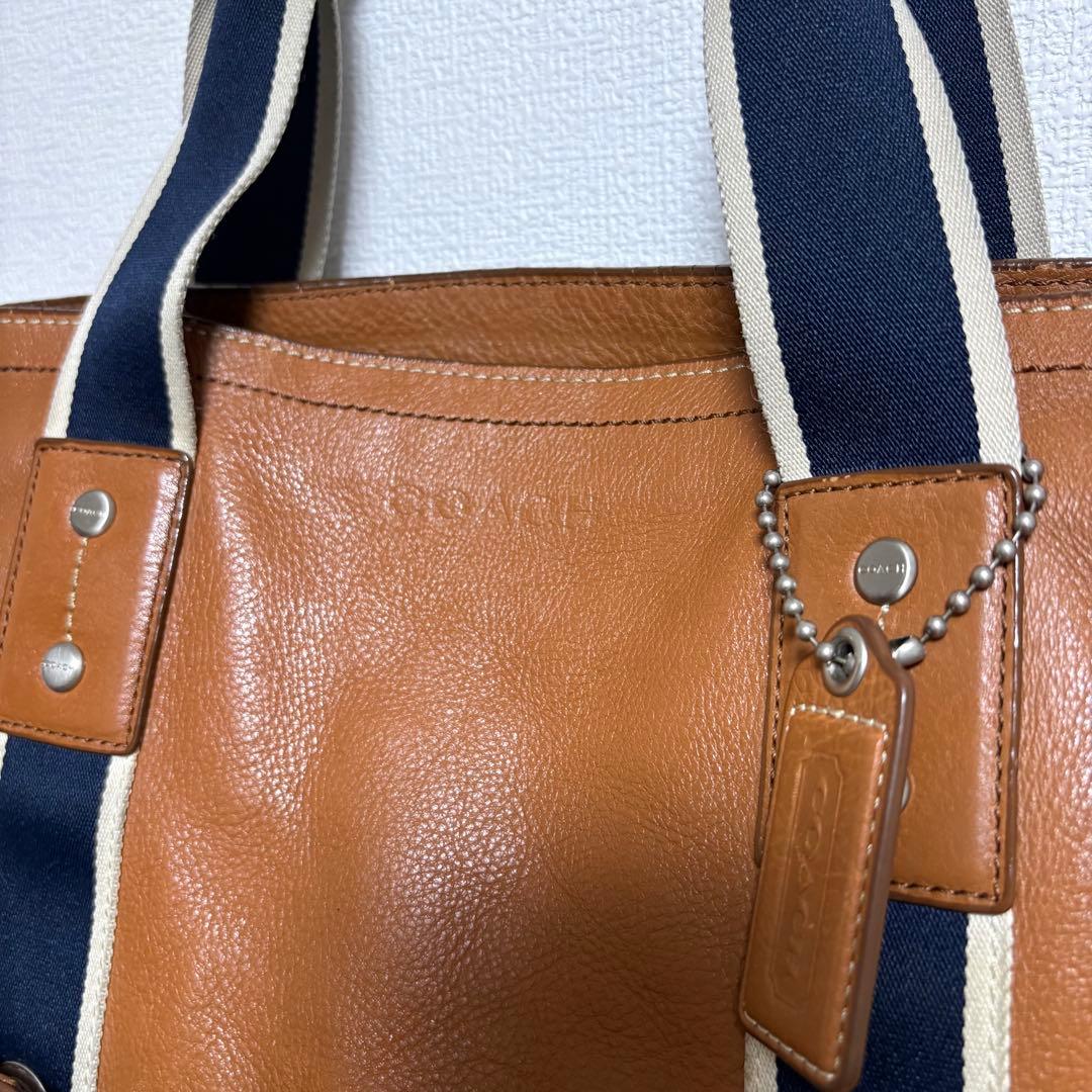【良品】COACH コーチ ブラウン レザートートバッグ F70558