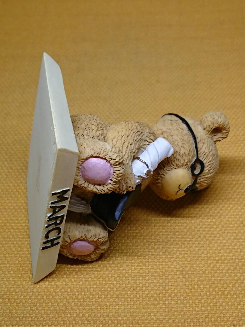 クマ　テディベア　彫像　オブジェ　置物　インテリア　工芸品　美術品　A3366