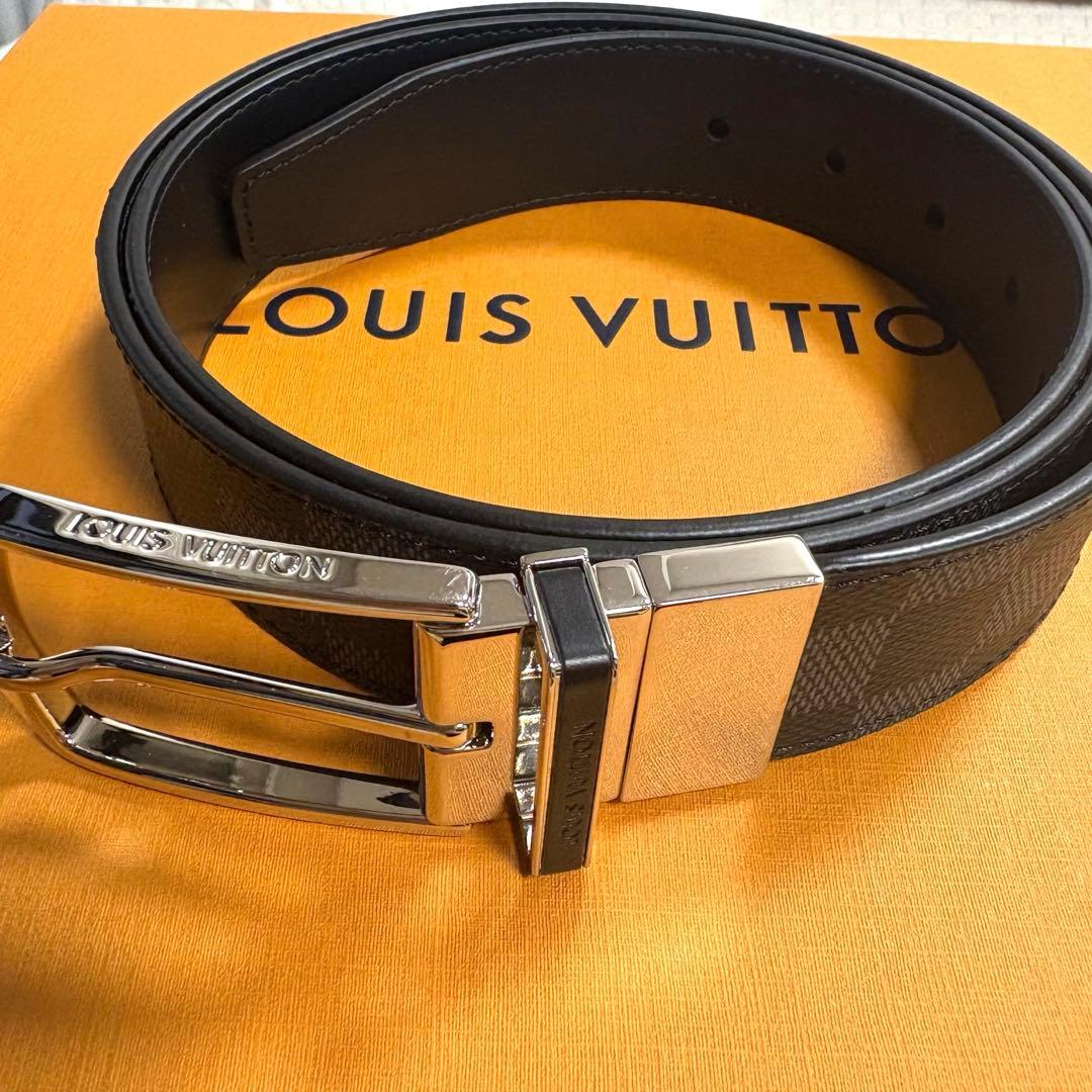 【新品未使用】ルイヴィトン ベルト M9074 ダミエ リバーシブル 110