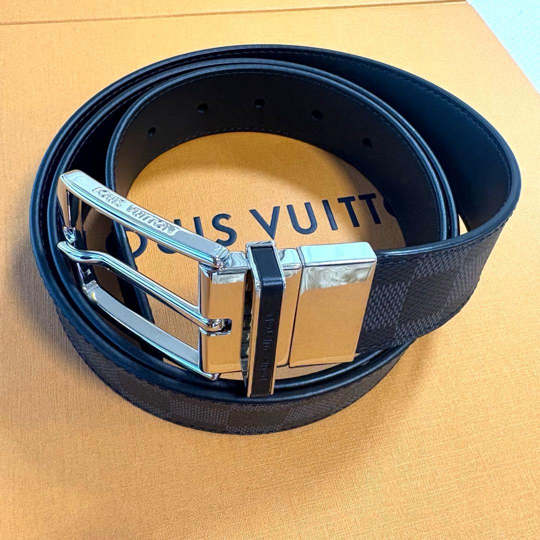 【新品未使用】ルイヴィトン ベルト M9074 ダミエ リバーシブル 110