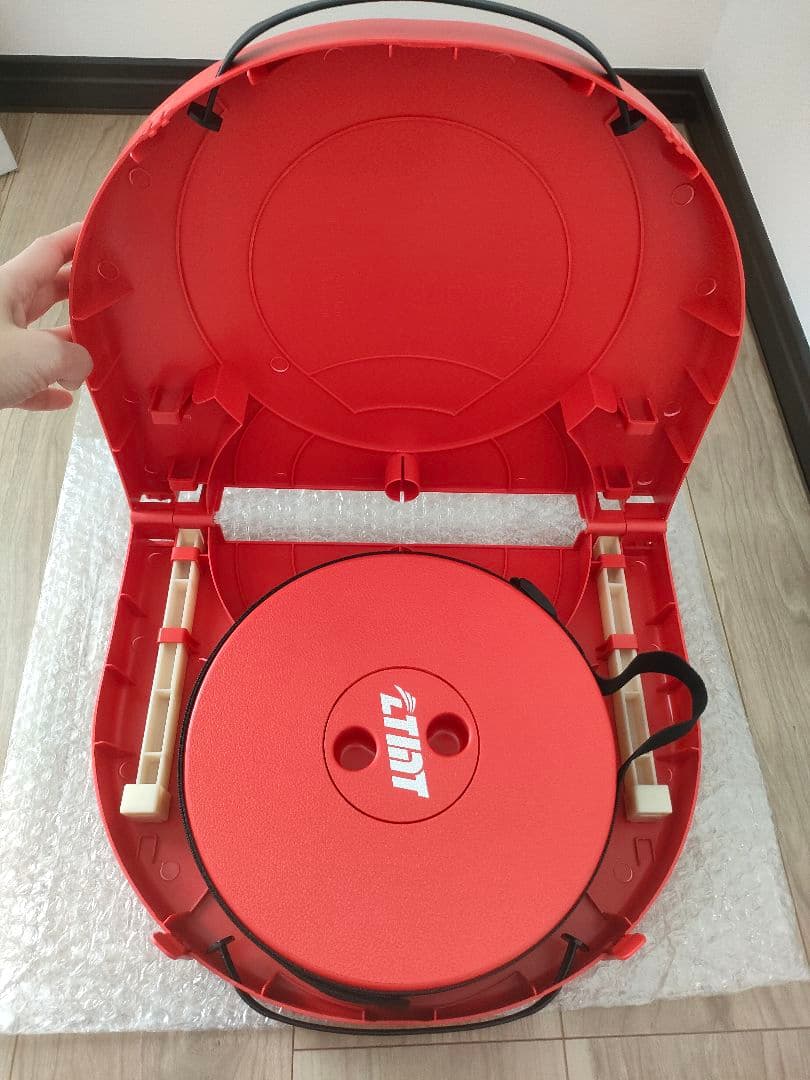 レッド 折りたたみ式テーブル スツール 2イン1 ポータブルテーブル