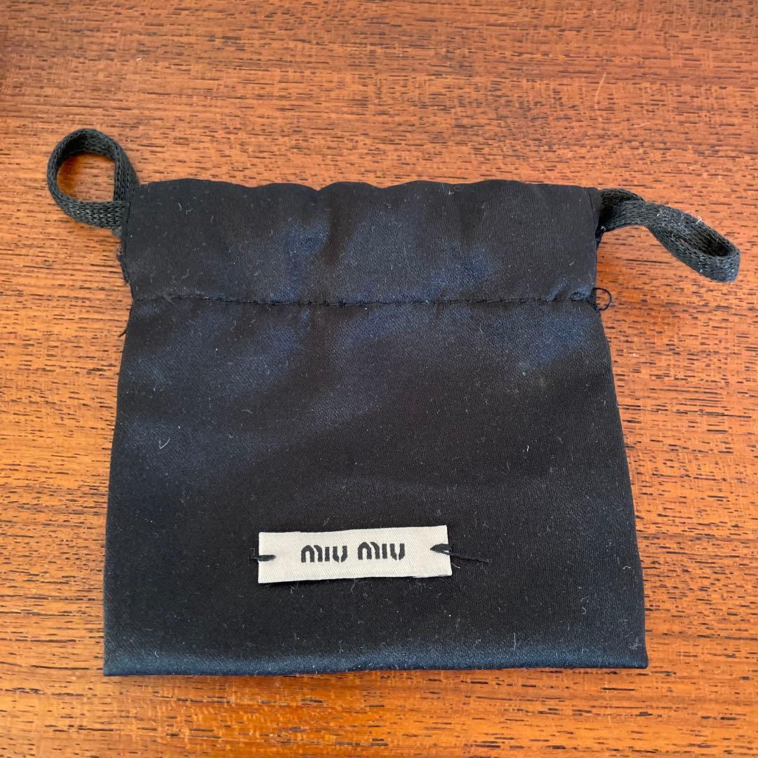 【付属品あり】MIU MIUメタル ヘアクリップ　3点セット　ロゴ　ストーン