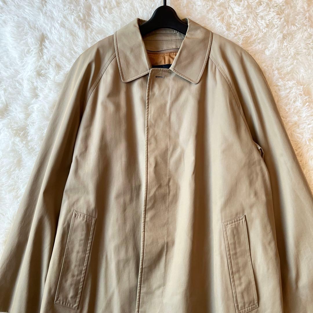 バーバリーロンドン　メンズ　ステンカラーコート　カーキ　ライナー　メガチェック