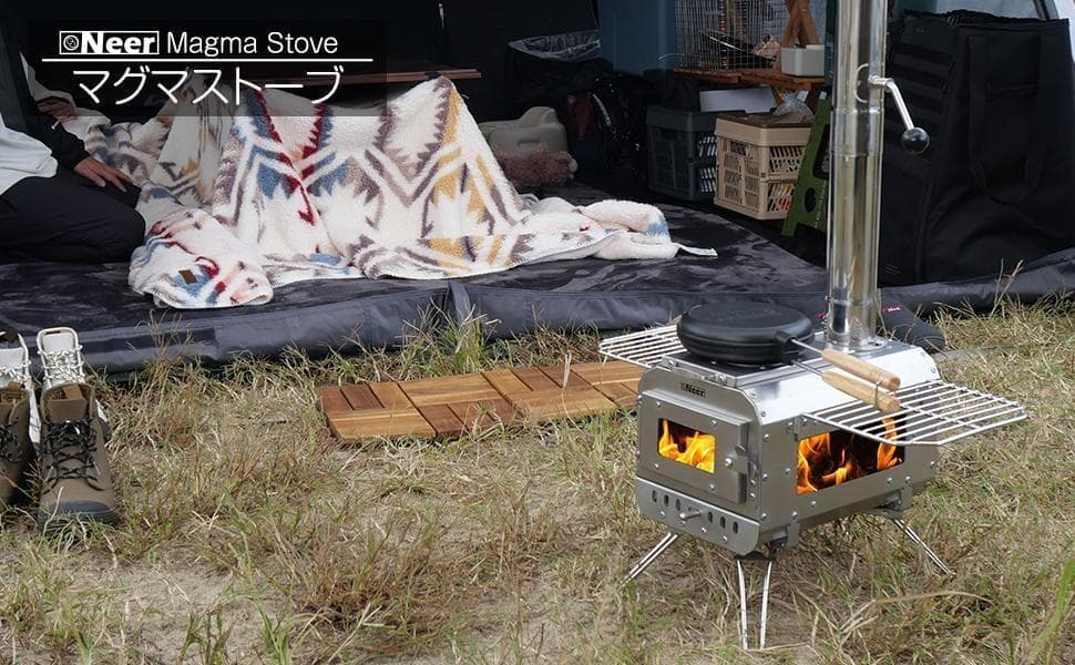 Neer マグマストーブ ブラック 薪ストーブ 収納バッグ付 焚き火台