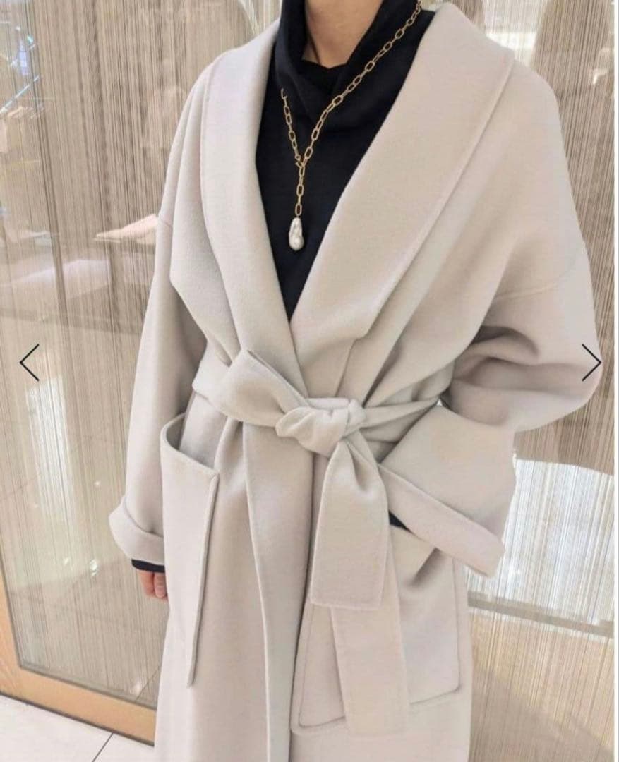 新品【DES PRES】ダブルフェイスメルトンビーバー ベルデッドコート