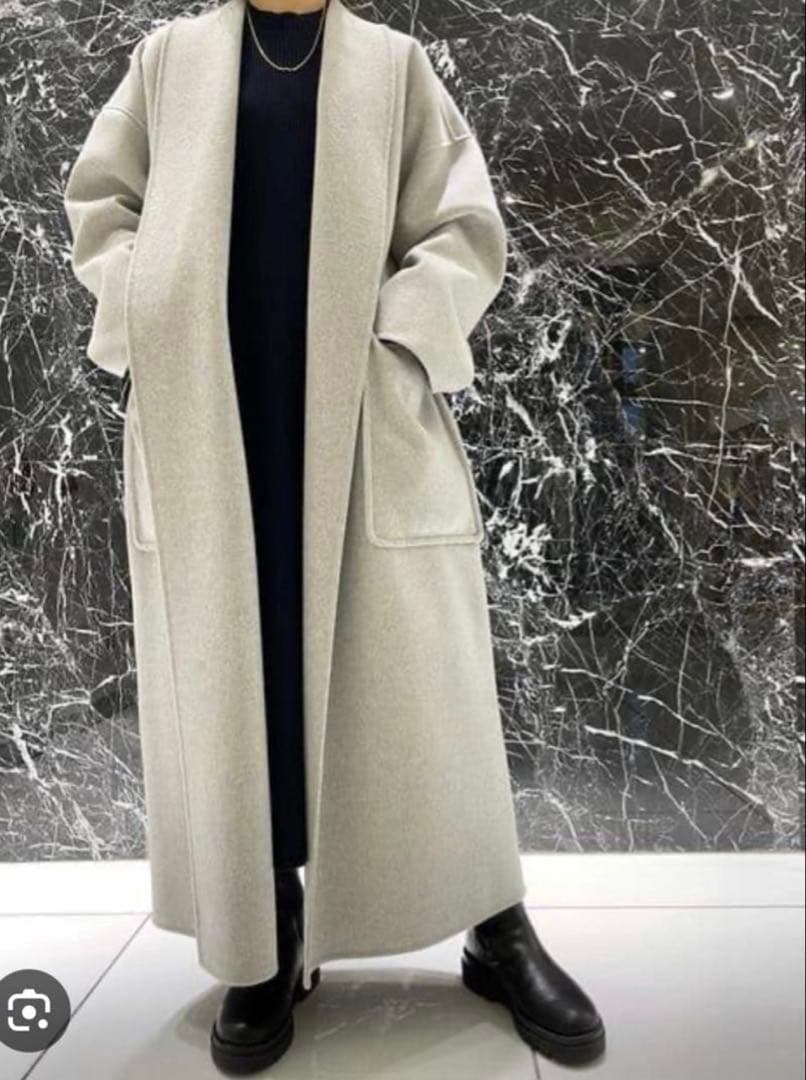 新品【DES PRES】ダブルフェイスメルトンビーバー ベルデッドコート