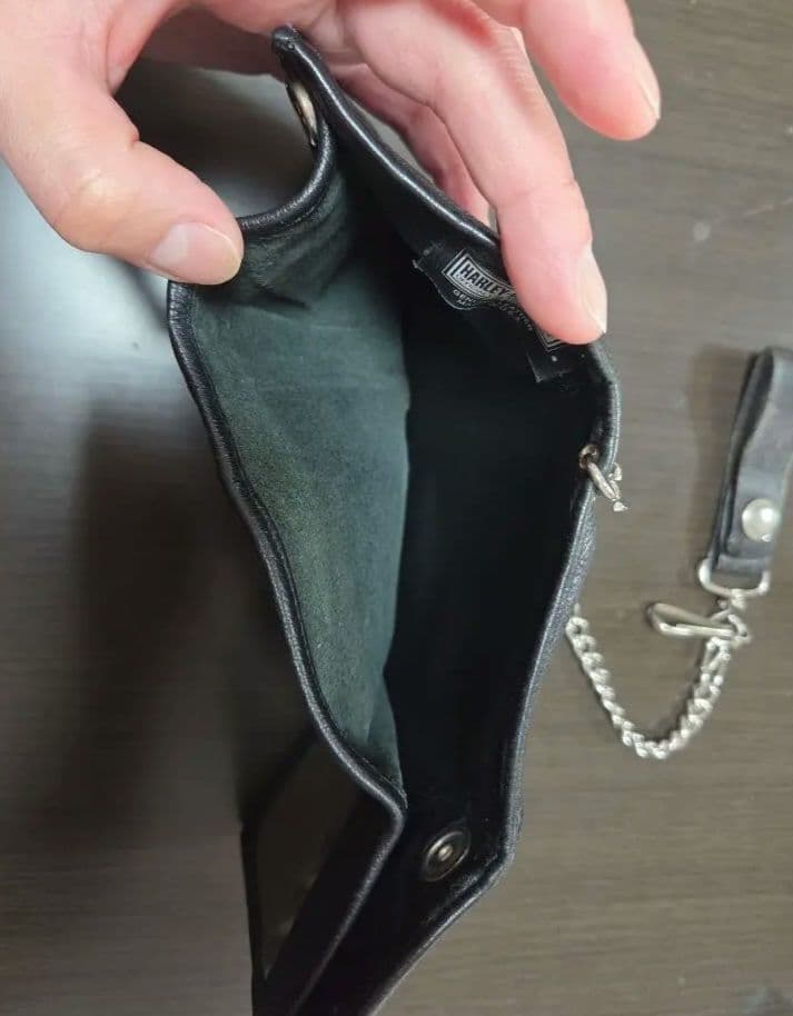 E*n様 Harley-Davidson 三つ折り レザー ウォレット チェーン