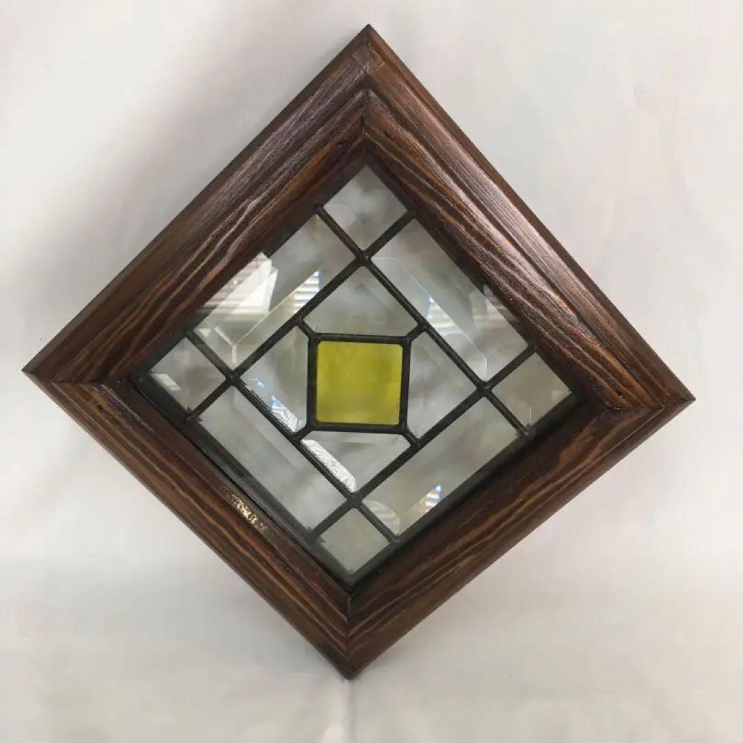 ステンドガラス 強化ガラス 壁掛け 木製枠(ハンドメイド)