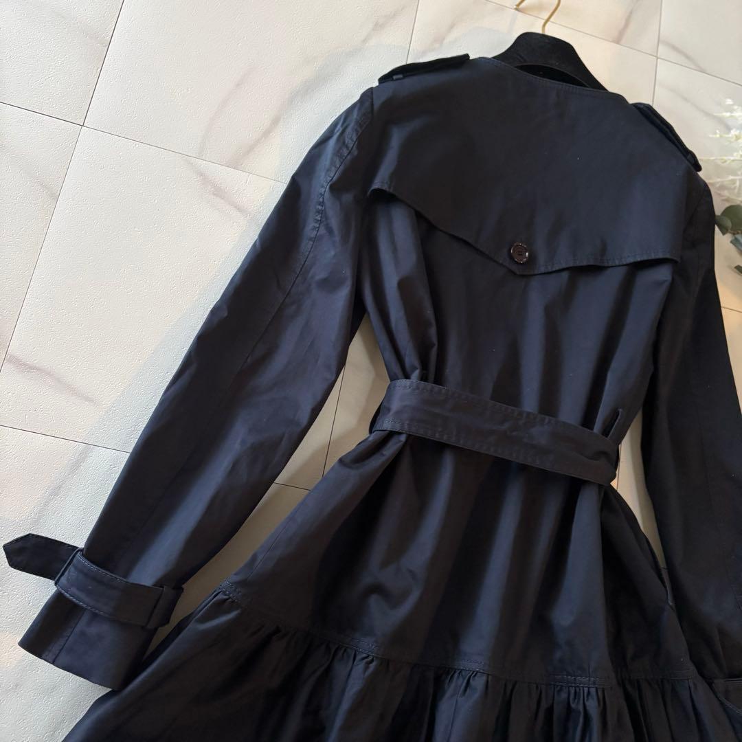 MOSCHINO CHEAPANDCHIC ノーカラー　フリルトレンチコート42