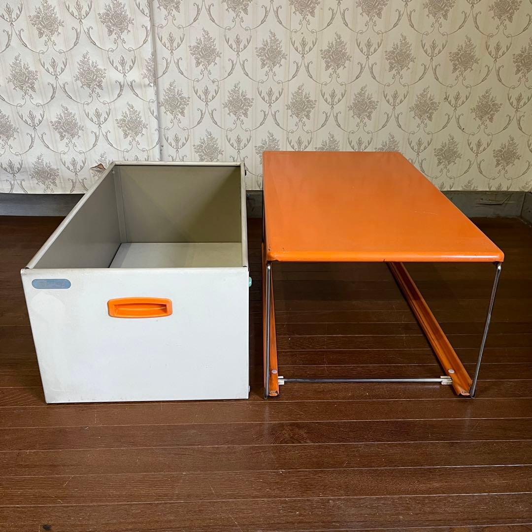 【アンティーク】昭和レトロ レトロポップ ヨドコウ スチール 収納ケース 古道具