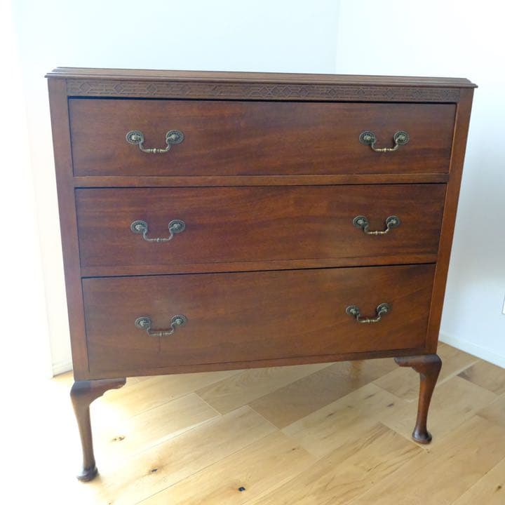 マホガニー材　美品　英国アンティーク　収納箪笥