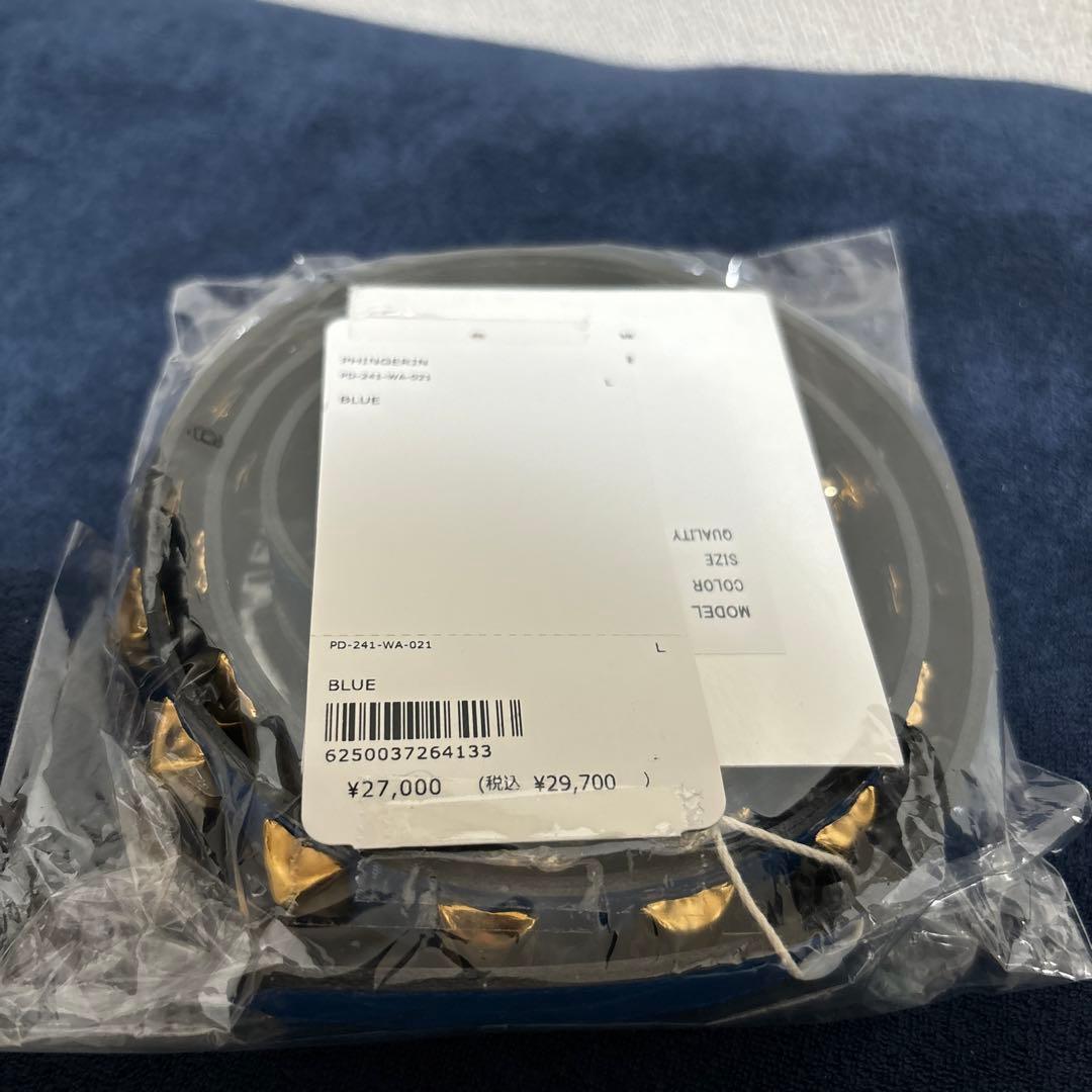 フィンガリン レザーベルト ブルー