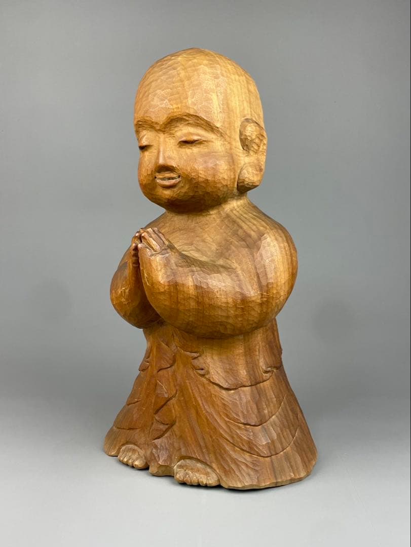 前島秀章 最上位希少作 太子 極上彫刻 置物 木彫り 仏像 資産家放出品 在銘