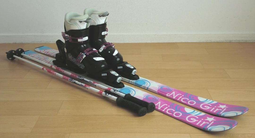 ■■送料無料■ジュニア用スキーフルセット■板130靴23■WAX済■女の子■■