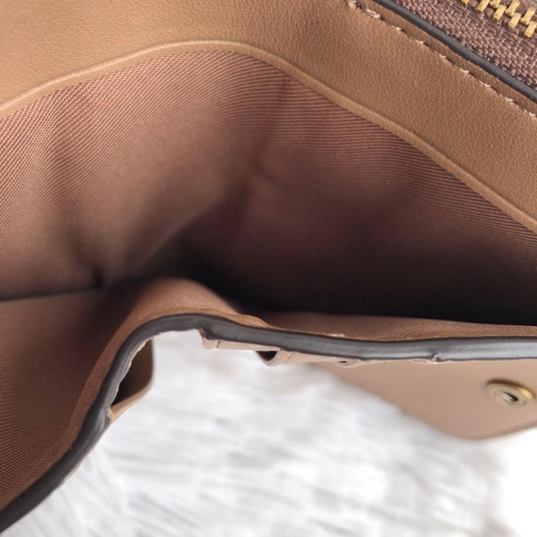 財布 二つ折り COACH コーチ レキシー シグネチャー 本革 レザー 恐竜