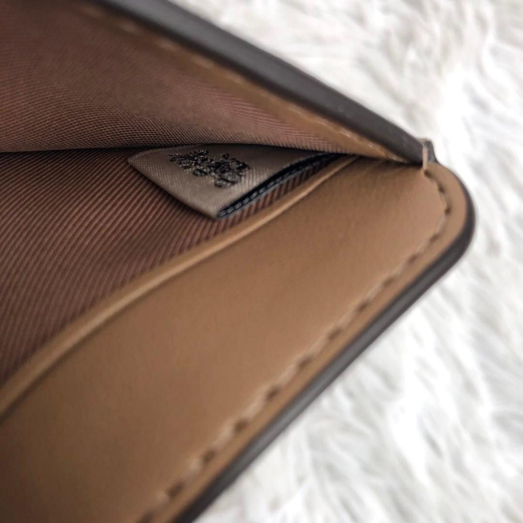 財布 二つ折り COACH コーチ レキシー シグネチャー 本革 レザー 恐竜