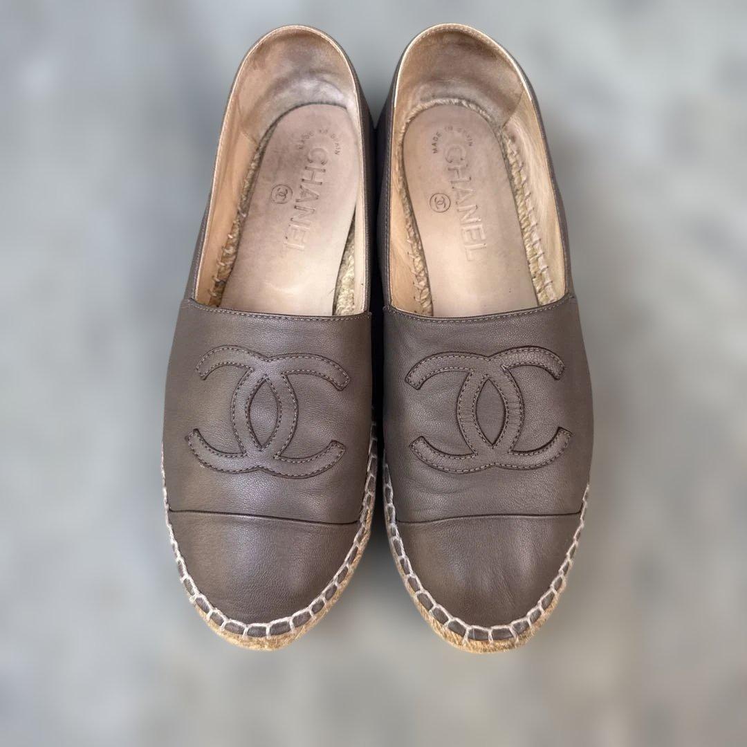 CHANEL エスパドリーユ カーキ 37