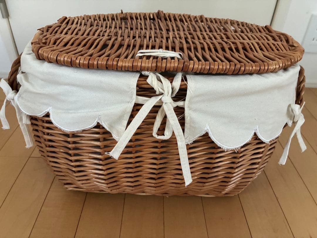 私の部屋　トリコバスケット　フタ付き　L バスケット　カゴ