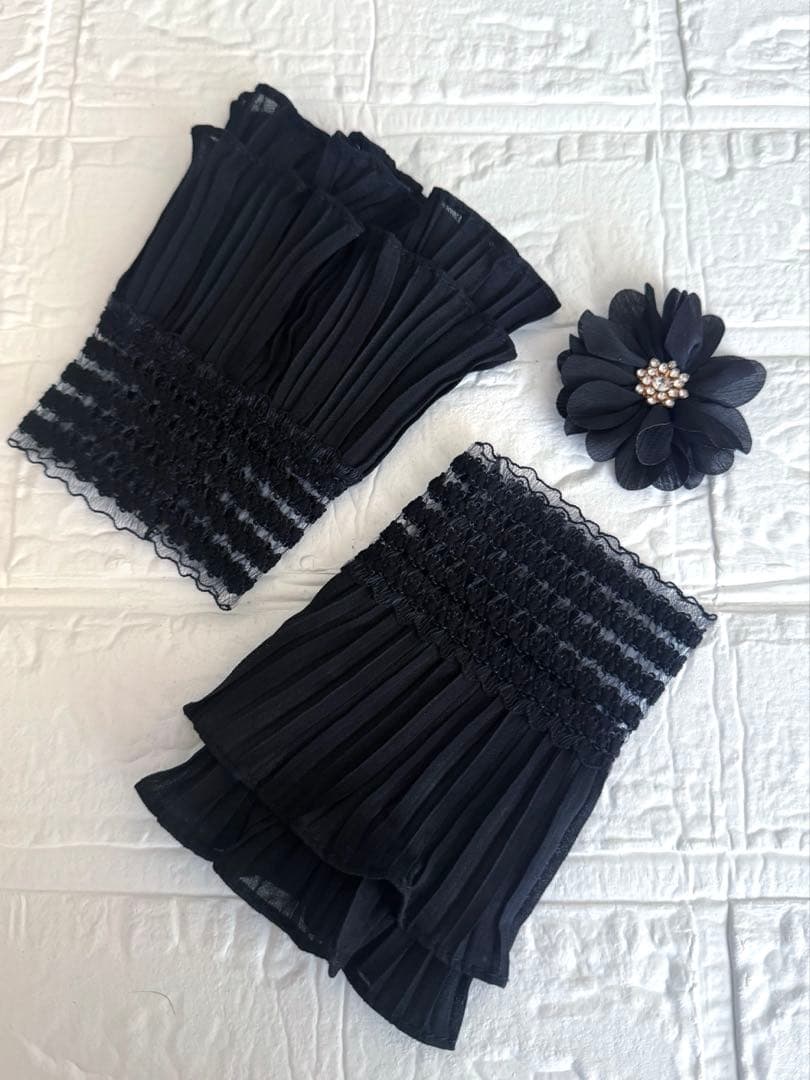 成人式　振袖　フルセット　パールフリル重ね衿　レース半衿　ファー飾り　コサージュ