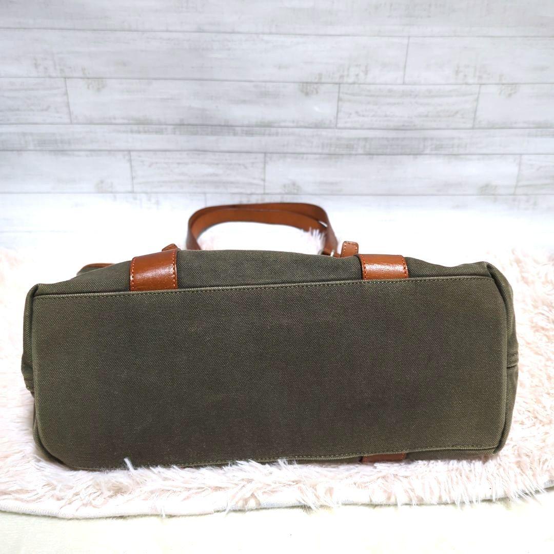 【Paul Smith】 レザー＆キャンパス/トートバッグ/肩掛け可/A4収納可