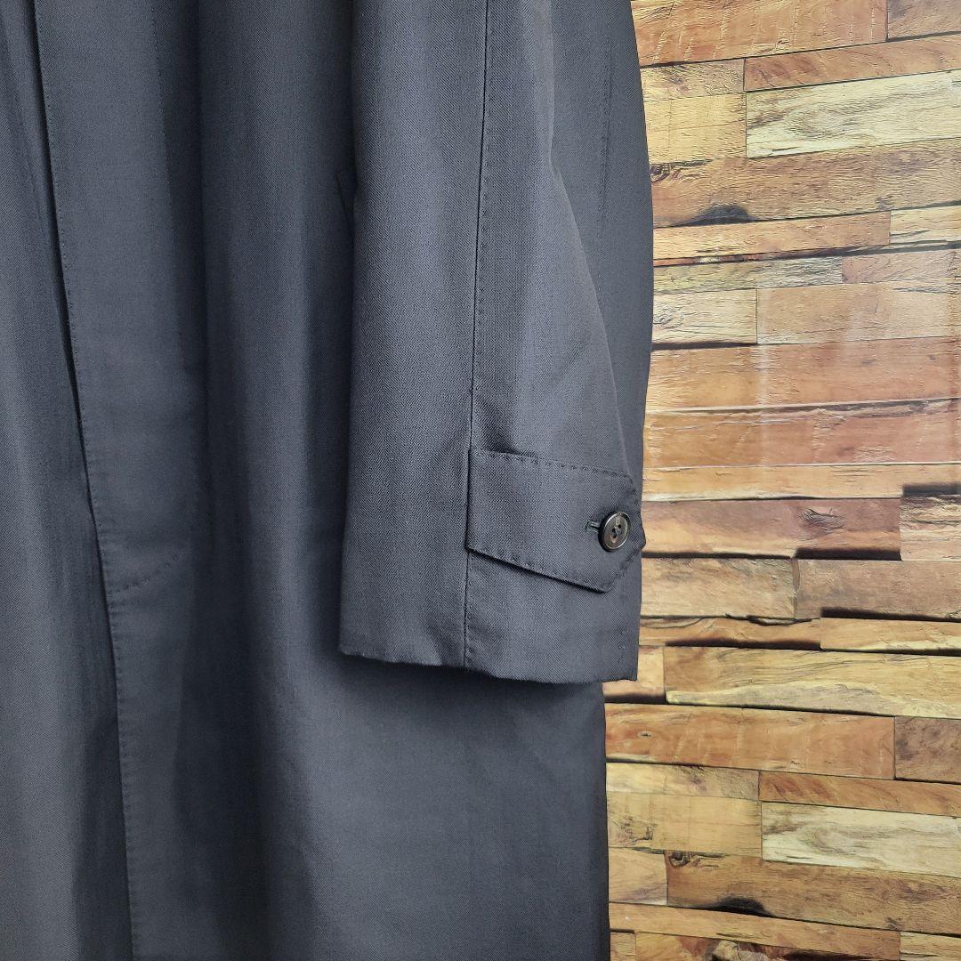 【極美品】ダーバンD'URBAN シルクライナーストライプ バルマカーンコート