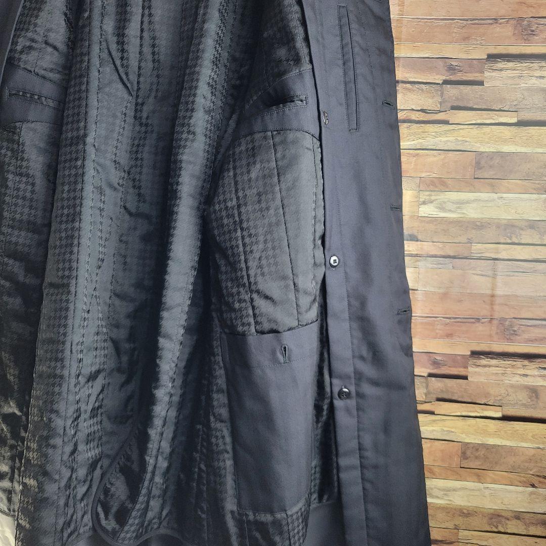【極美品】ダーバンD'URBAN シルクライナーストライプ バルマカーンコート