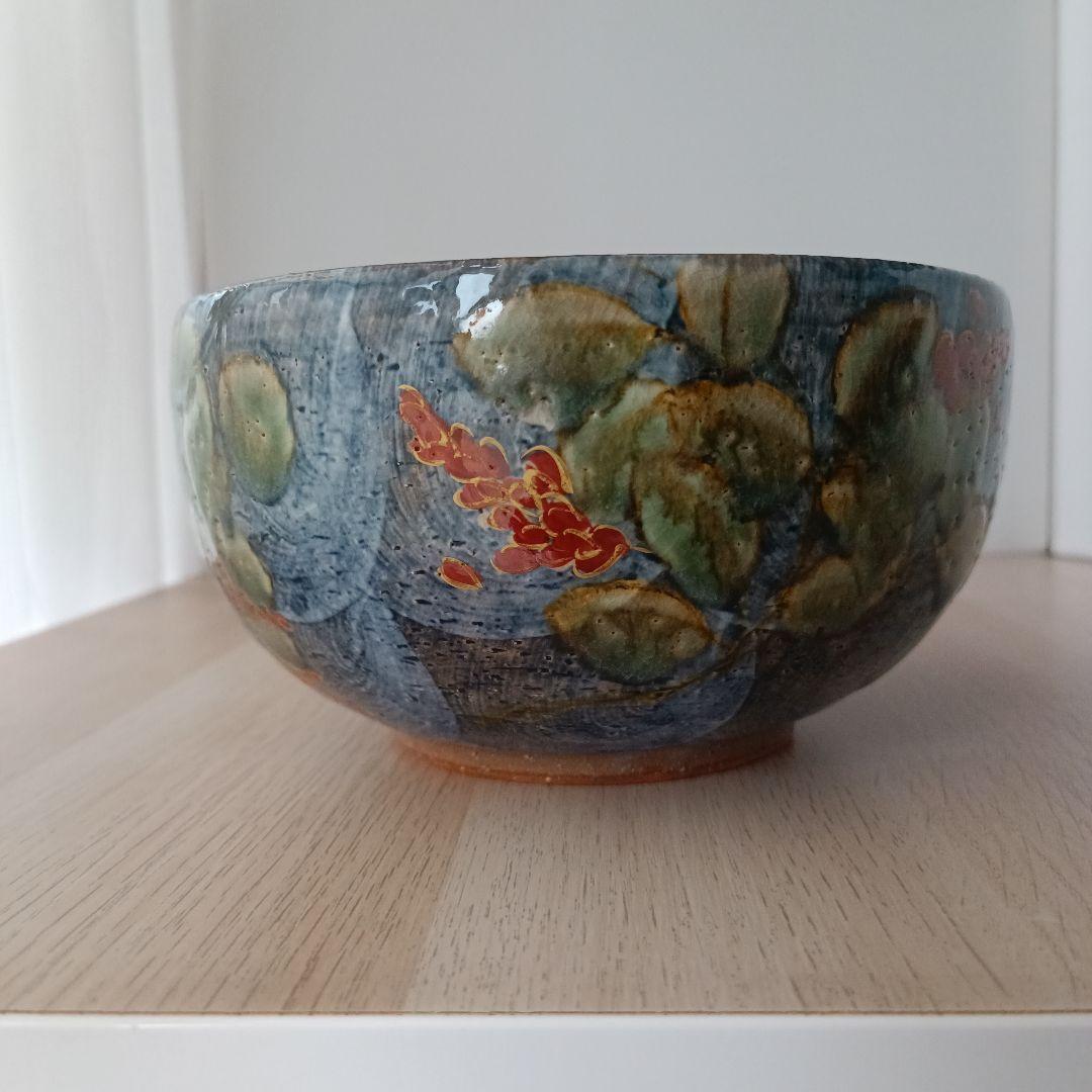 清水焼 陶葊窯 陶あん 色絵付 大鉢 京焼 土渕陶葊 菓子鉢 茶道 希少