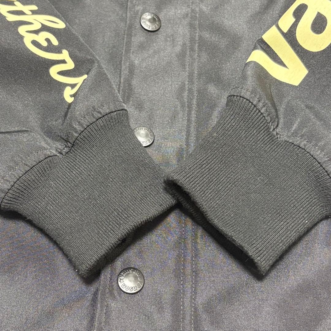 VANSON × AMERICAN BASS ナイロン コーチジャケット 黒