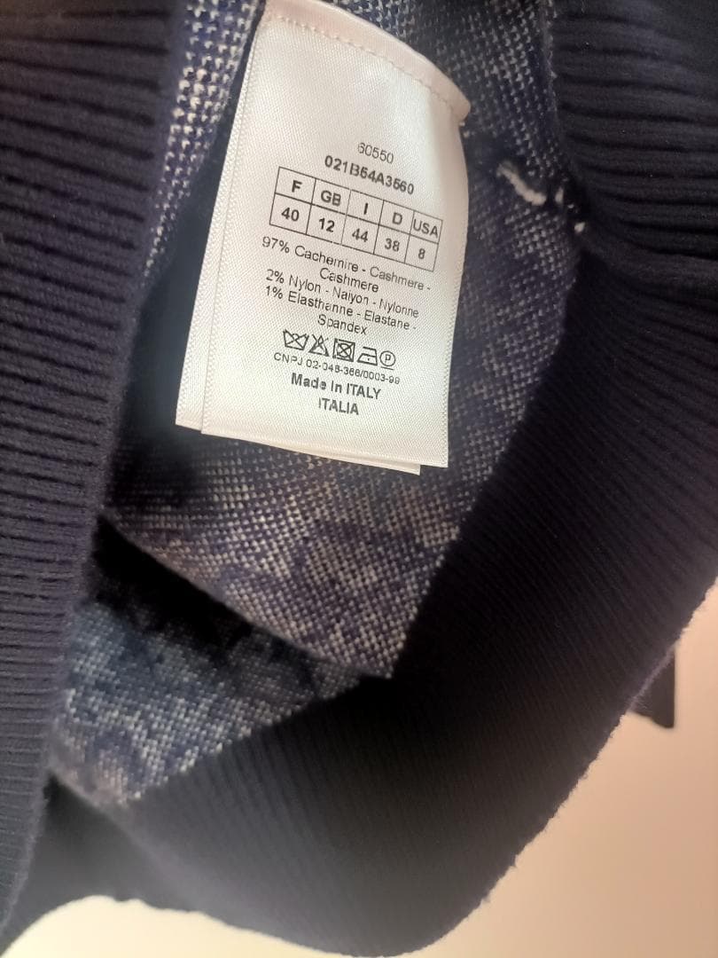 ネイビー✭ディオール 長袖ニット Christian Dior セーター　L