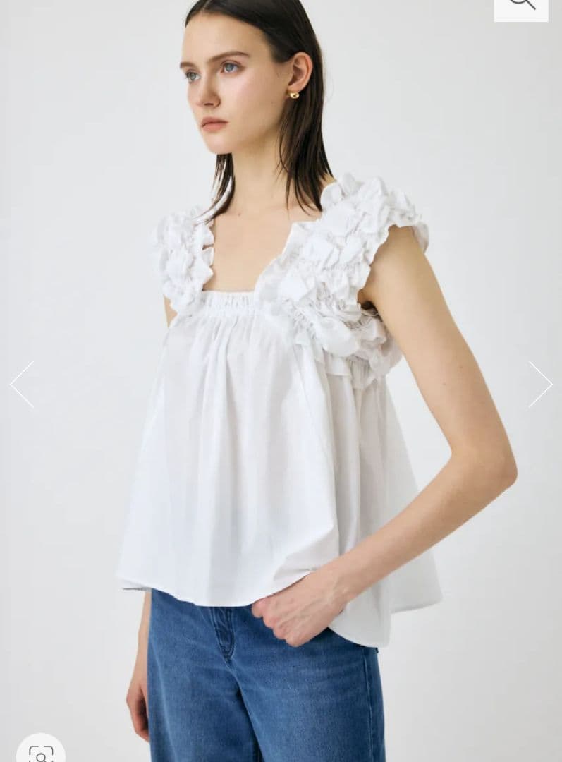 新品未使用タグ付き☆MOUSSY　SHOULDER FRILLS トップス