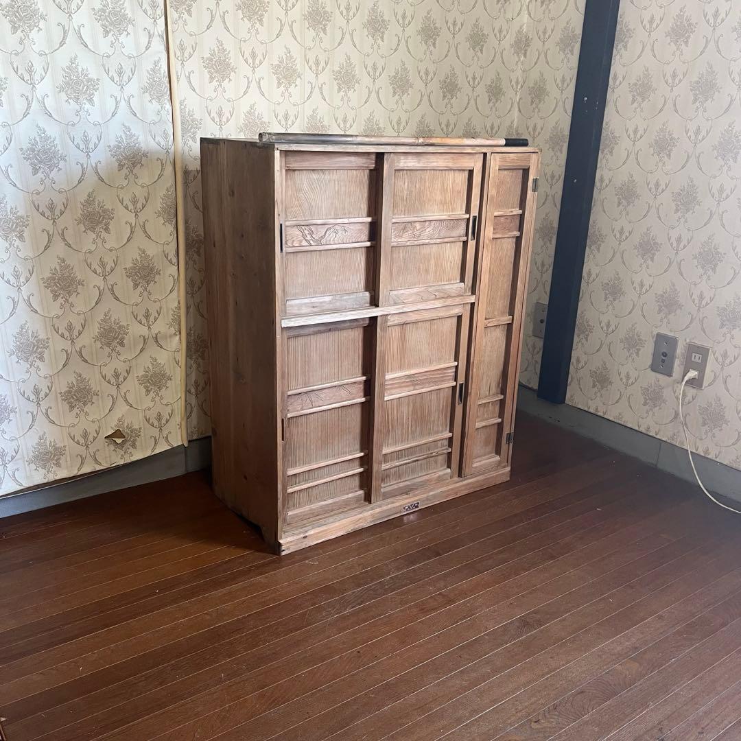 【アンティーク】木製 棚 チェスト 下駄箱 飾り棚 戸棚 古民家 古家具 古道具