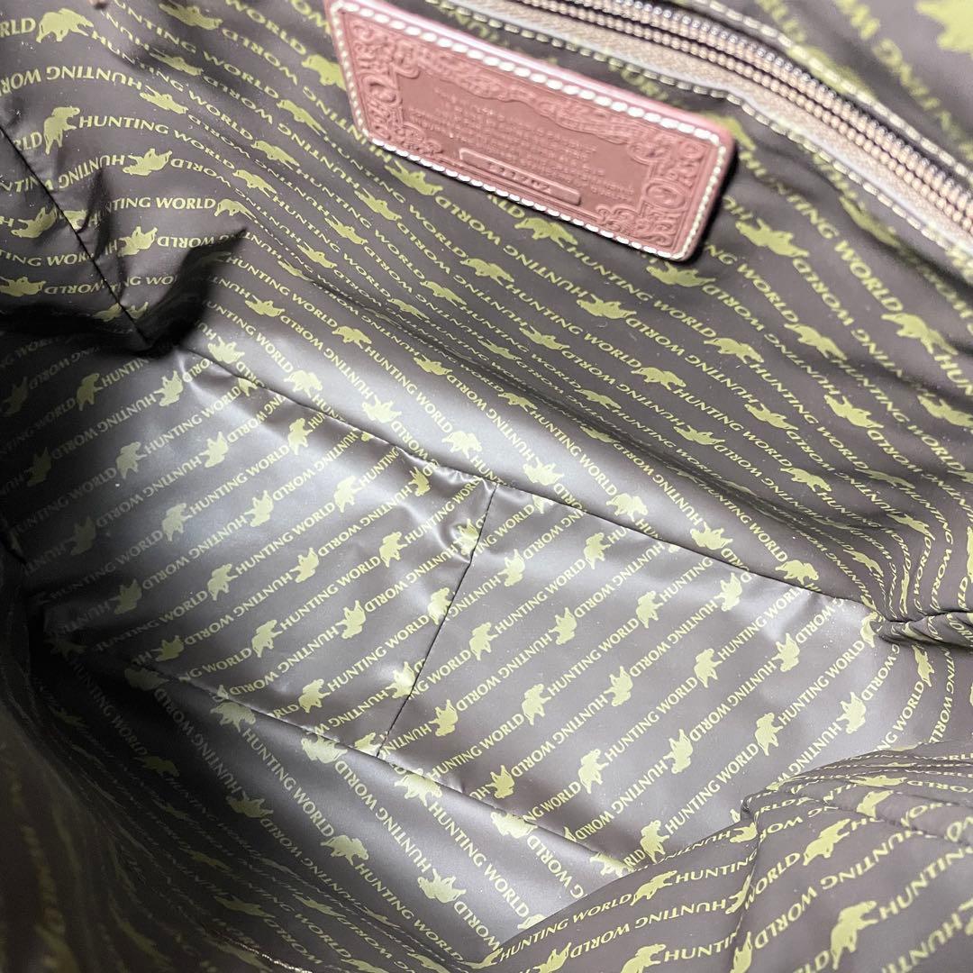 【美品】保存袋 ハンティングワールド トートバッグ キャンバス レザー メンズ
