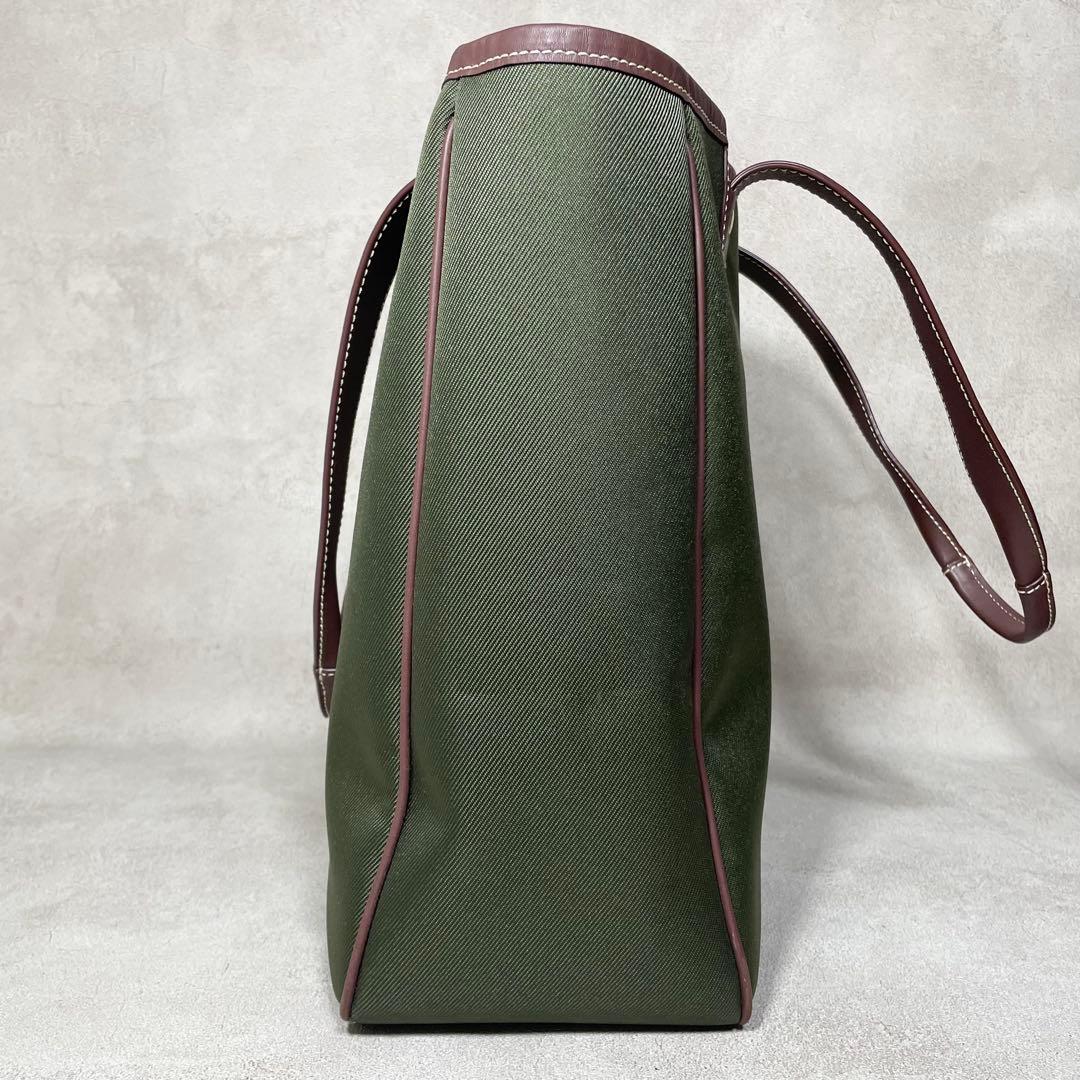 【美品】保存袋 ハンティングワールド トートバッグ キャンバス レザー メンズ