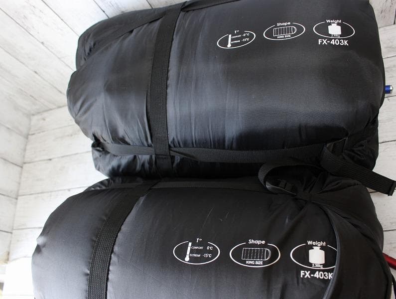 2個セット ベアーズロック 封筒型寝袋-15℃ キングサイズ