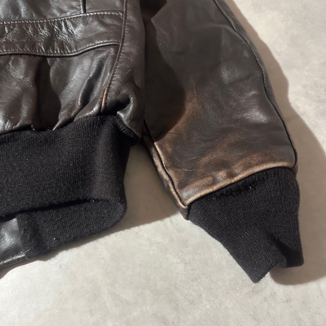 Schott A-2 フライト ジャケット レザー ブラウン