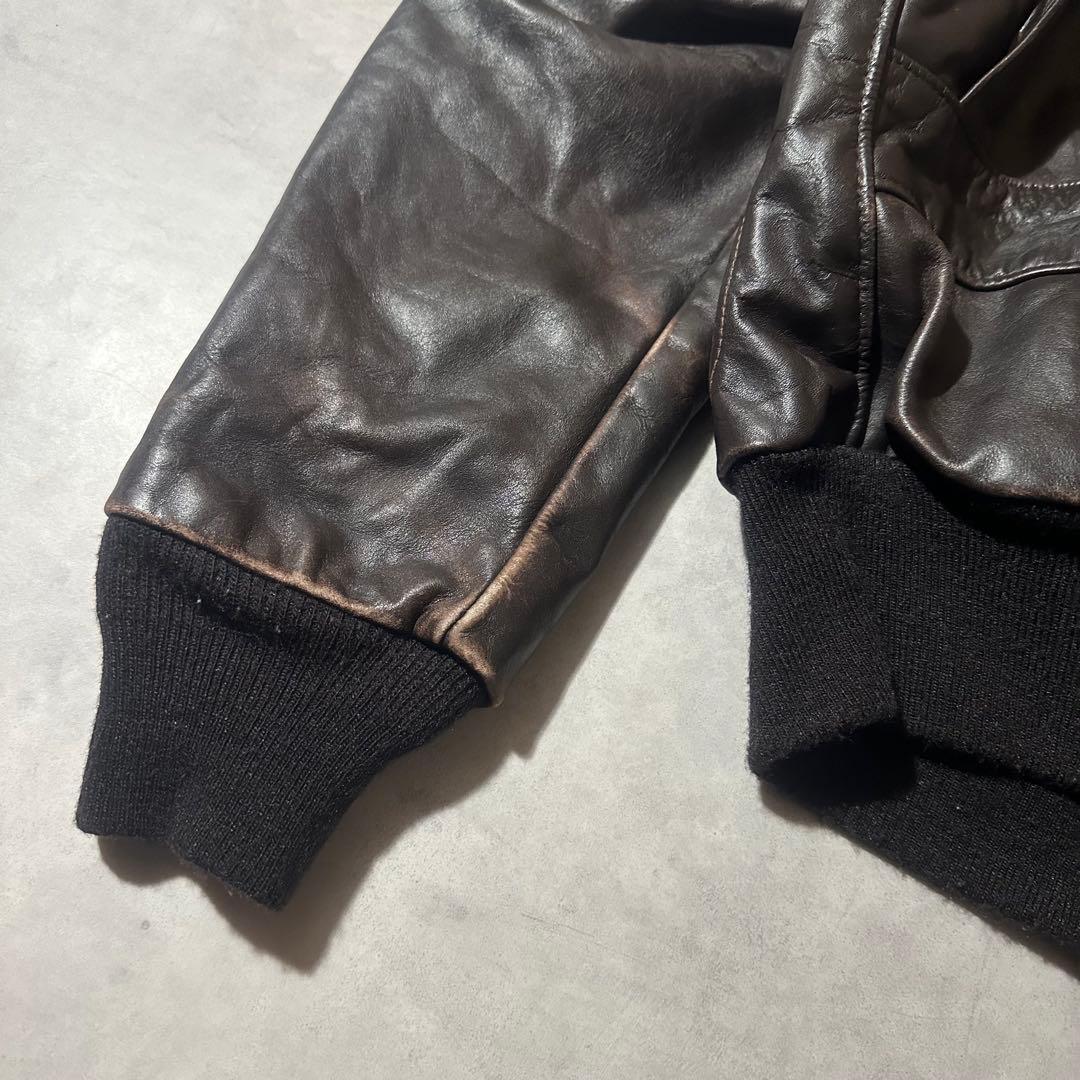 Schott A-2 フライト ジャケット レザー ブラウン