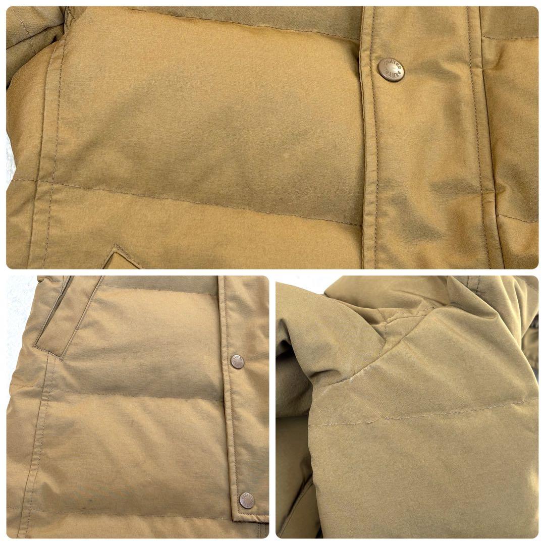 美品☆ダントン タッサー ダウンジャケット ロング タヌキファー ベージュ 36