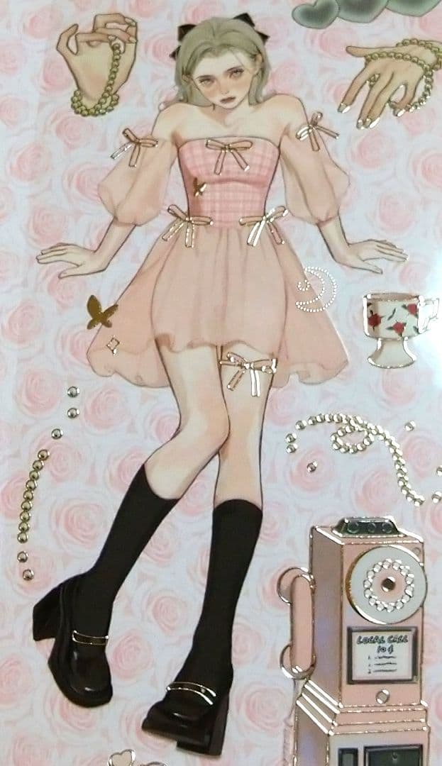 ✩再販✩J653＃SEER B·诺(玫瑰金)切売り海外人物マステ女の子