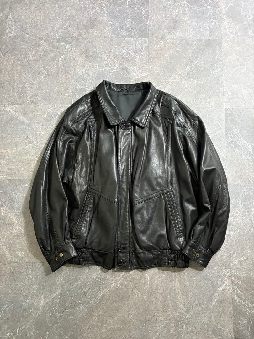 ジャケット・アウター 90s Vintage lamb leather jacket black