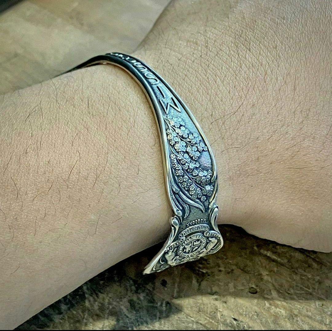 スターリングシルバー　ミズーリ州ヴィンテージスプーンバングル