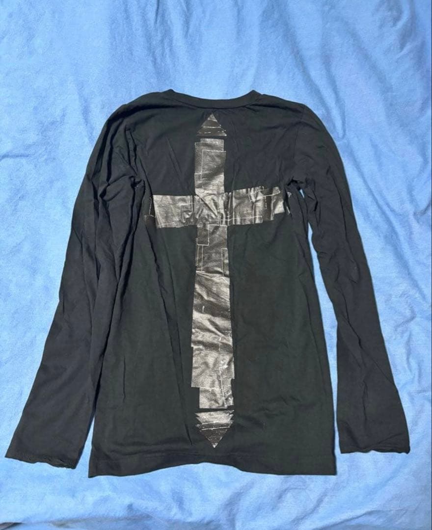 L.G.B. ブラック クロスデザイン 長袖カットソー