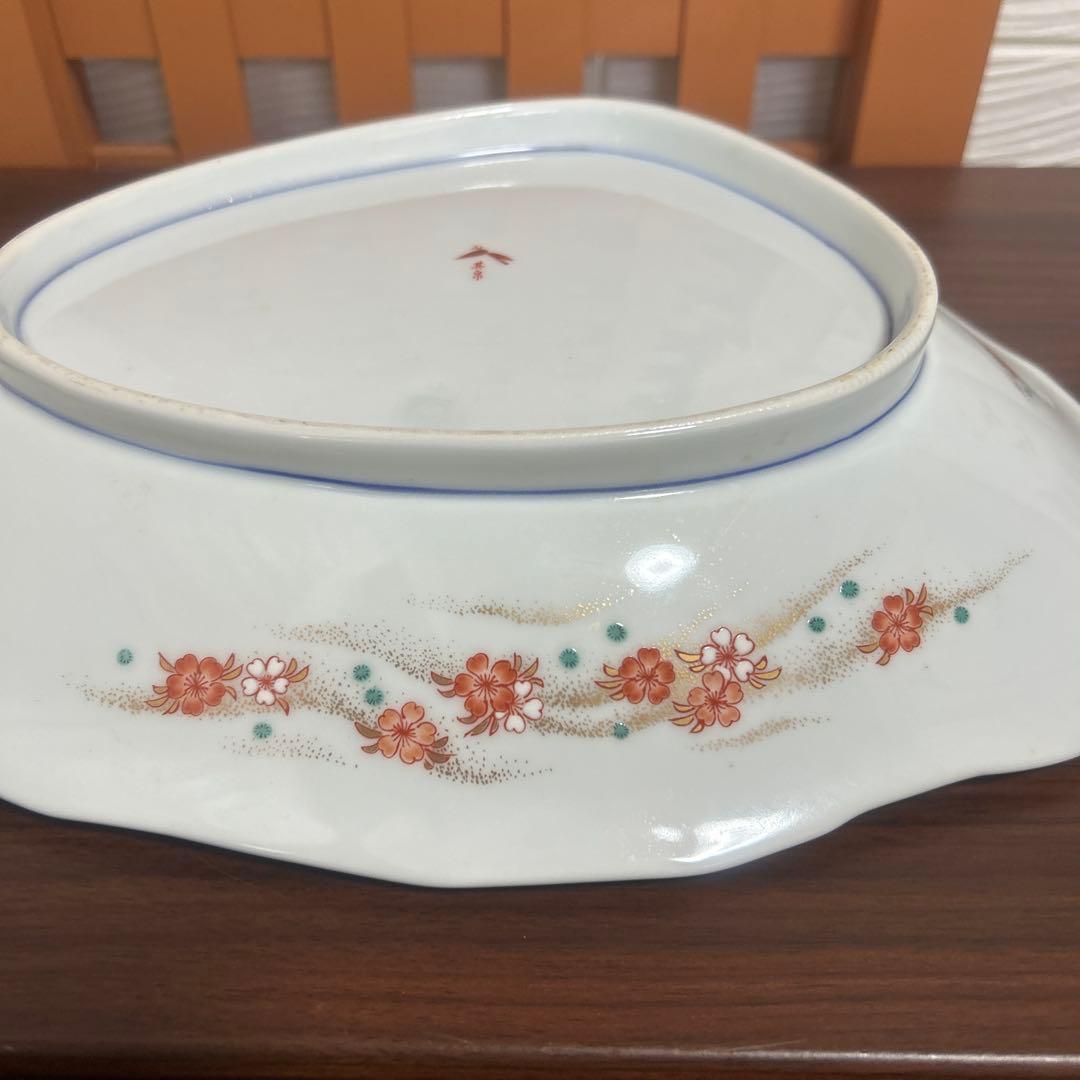 期間限定値下げ！賞美堂　其泉　有田焼　姫型　銘々皿　特大