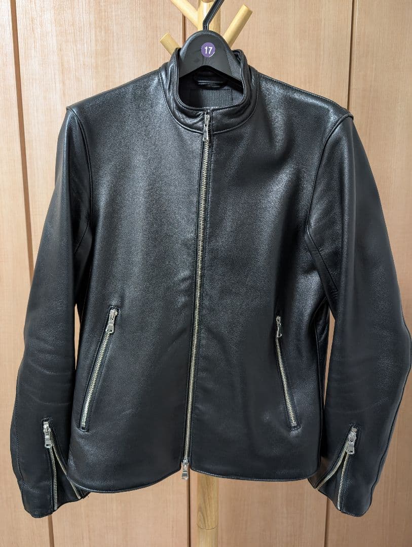 【美品】GREEN LABEL RELAXING シープレザーシングルライダース