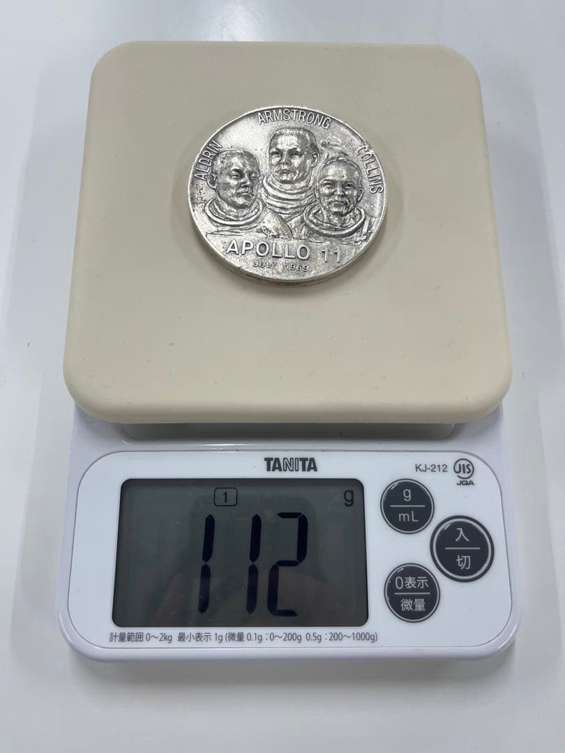 1969年　アポロ11号　月着陸記念メダル純銀製　113g 松本微章工業