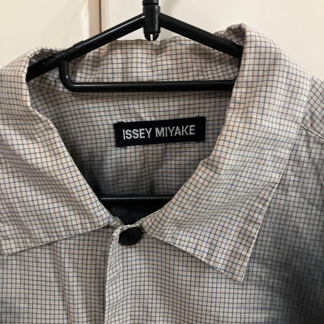 ISSEY MIYAKE グラデーションシャツ　チェック　長袖