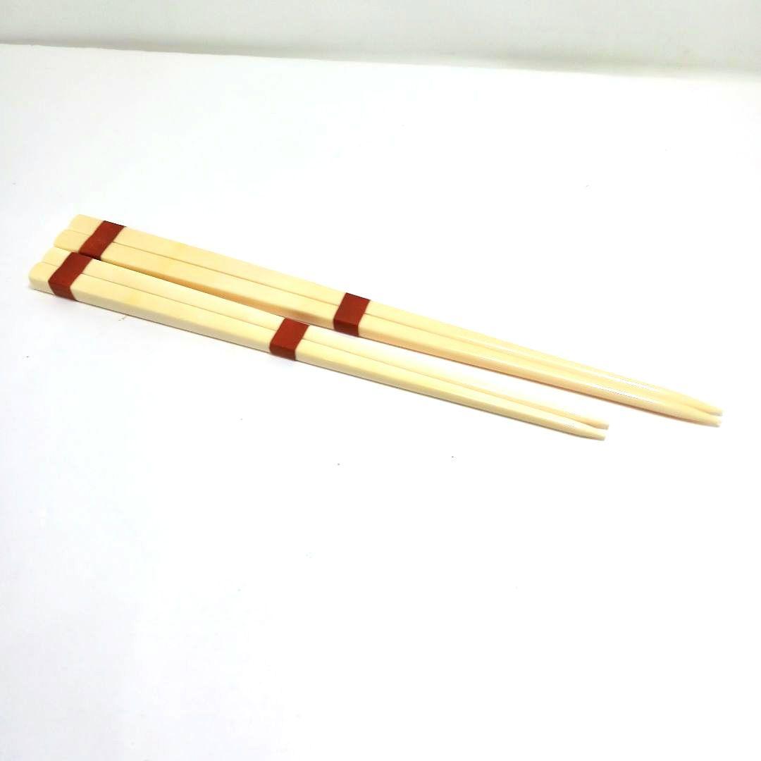 Y3122-100 高級天然彫刻 夫婦箸セット ケース付き　ひ