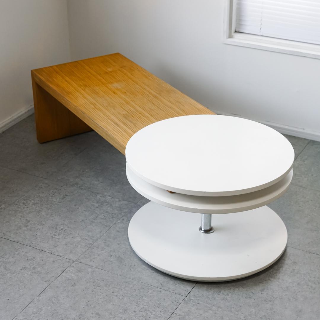 90's 希少 ACTUS 回転ローテーブル/ベンチ ミッドセンチュリーモダン